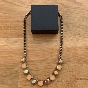 J.CREW Gold and Pink Statement Necklace With Box